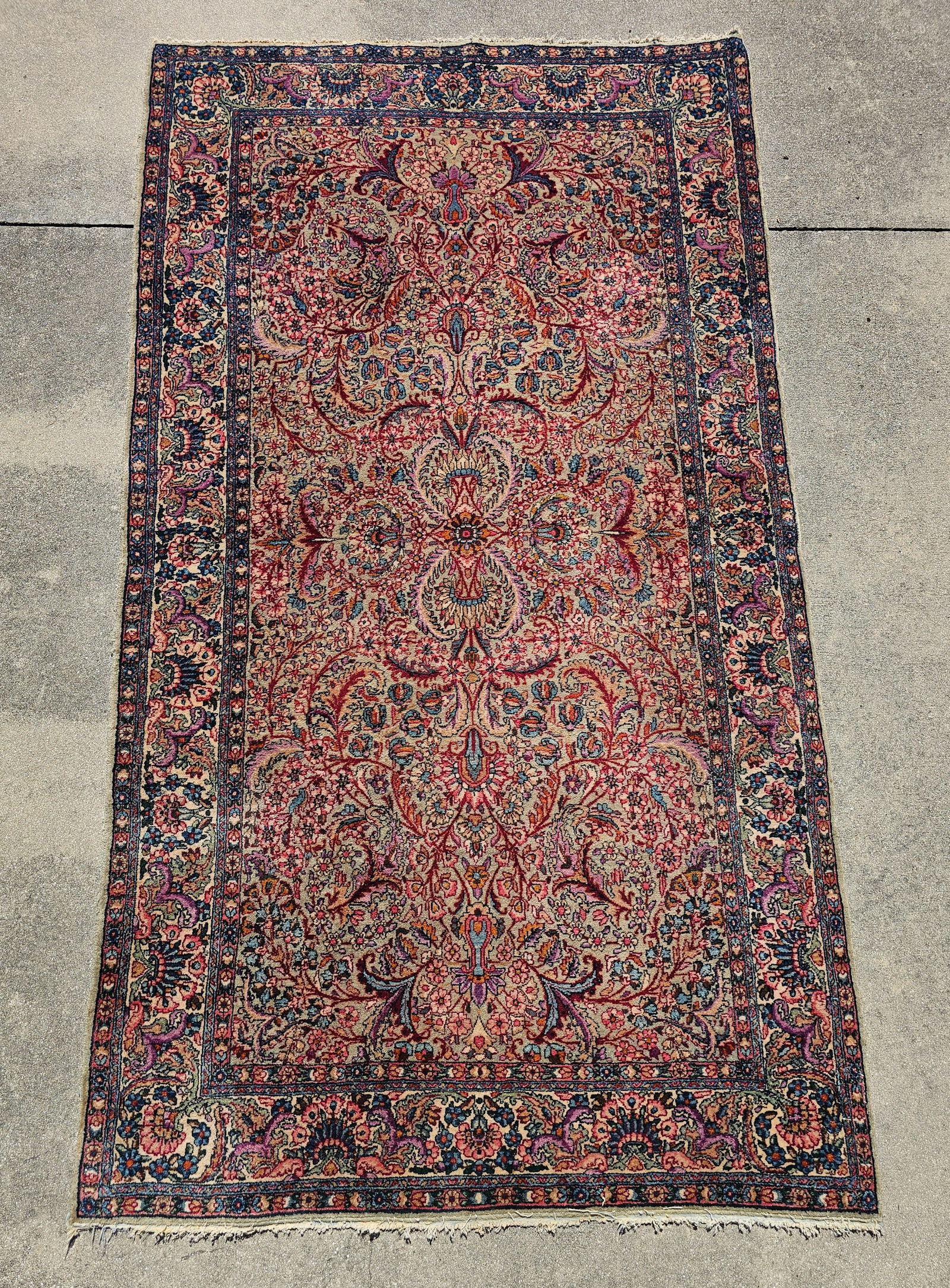 1920S KIRMAN RUG - 7' X 4'1920s