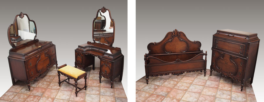 1920'S MAHOGANY BEDROOM SET: 5