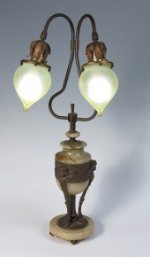 1920'S ONYX LAMP WITH VASELINE