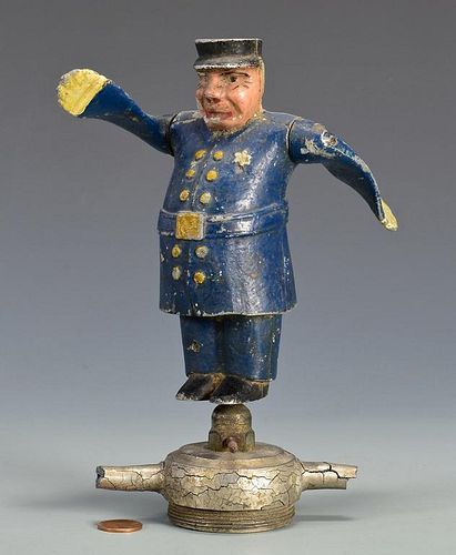 1920'S POLICEMAN WHIRLIGIG RADIATOR