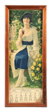 1921 FRAMED COCA-COLA CALENDAR