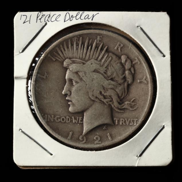 1921 PEACE SILVER DOLLAR Being an