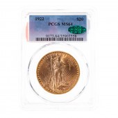 1922 $20 ST. GAUDENS DOUBLE EA