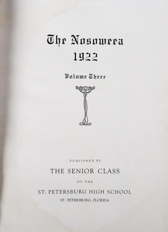 1922 ST. PETERSBURG HIGH SCHOOL