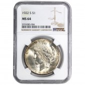 1922S PEACE DOLLAR NGC MS64 19