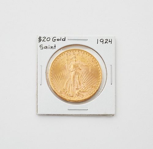 1924 $20 GOLD SAINT-GAUDENS