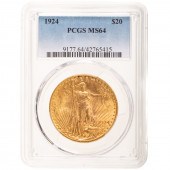 1924 $20 SAINT PCGS MS64 This