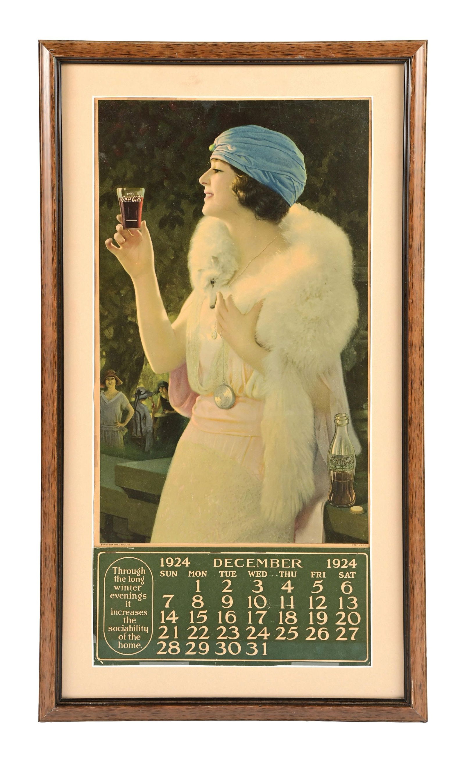 1924 COCA-COLA CALENDARThis c. 1924
