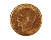 1924 GOLD SOVEREIGN COIN, PERT