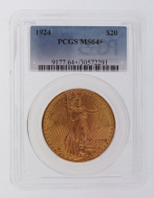 1924 ST. GAUDENS PCGS MS64+ $2