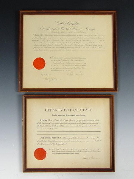 1925 CALVIN COOLIDGE SIGNED