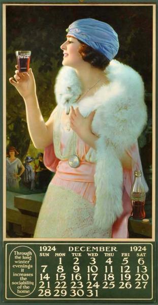 1925 Coca-Cola Calendar.  Nicely