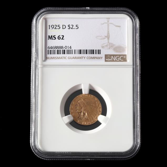 1925-D INDIAN HEAD $2.50 GOLD