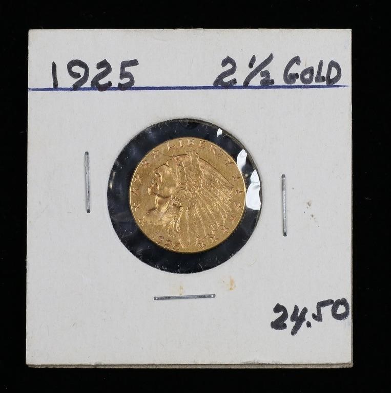 1925 INDIAN 2.5 DOLLAR GOLD