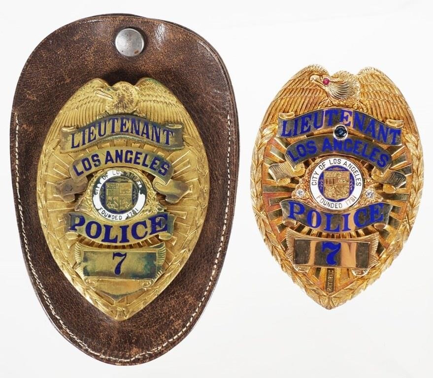 1925 LAPD BADGE #7 PLUS 14K GOLD