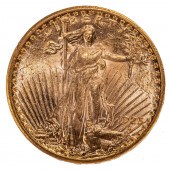 1925 SAINT GAUDEN'S $20 DOUBLE
