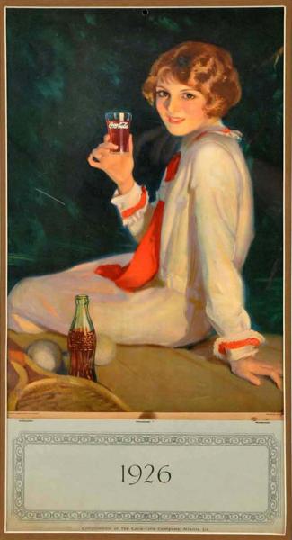 1926 Coca-Cola Calendar.  Matted