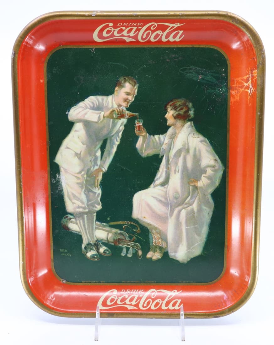 1926 COCA COLA GOLFERS TRAY,