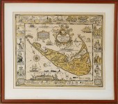 1926 TONY SARG NANTUCKET MAP P
