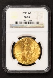 1927 $20 ST. GAUDENS DOUBLE EA