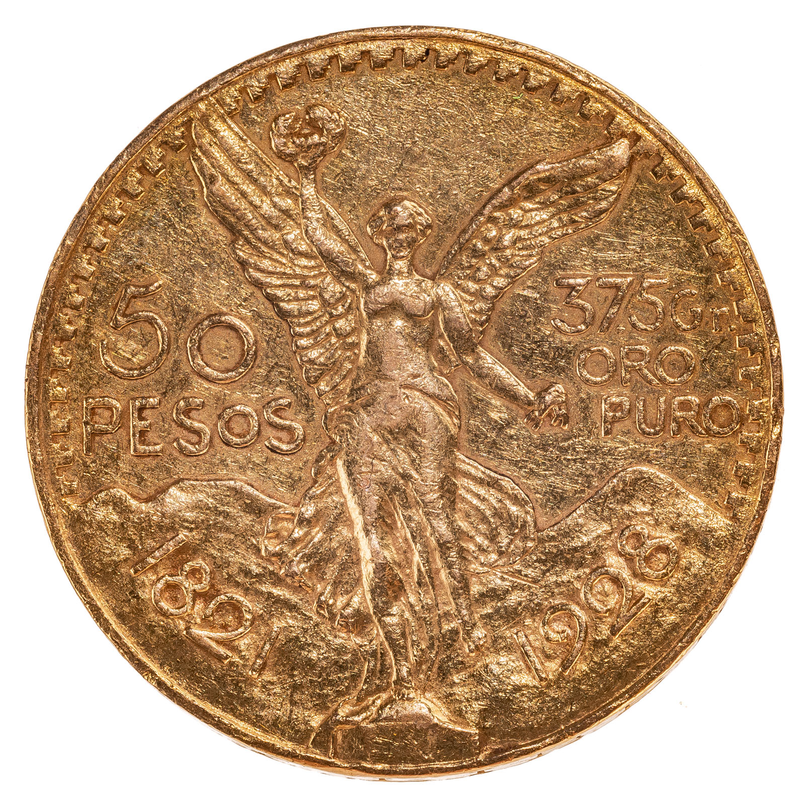 1928 MEXICAN GOLD 50 PESOS VF/XF