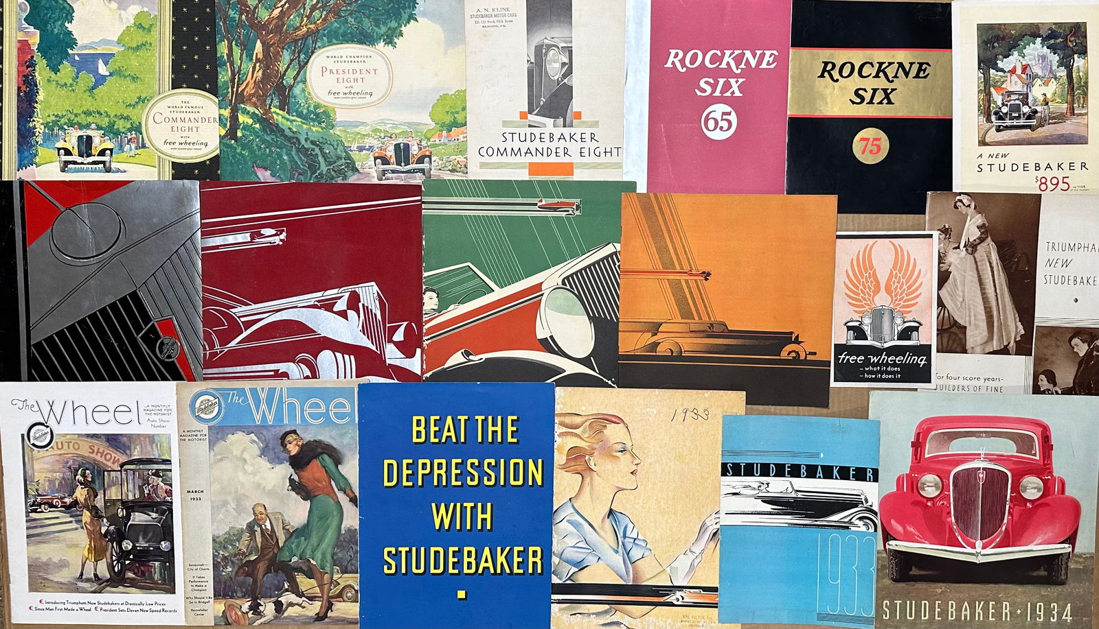 1929 - 1939 STUDEBAKER BROCHURES,