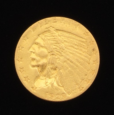 1929-Gold Quarter Eagle Coin
