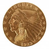 1929 INDIAN HEAD GOLD $2.50 QU