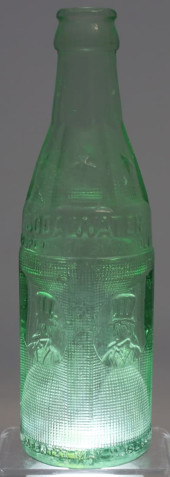 1930 GREEN GLASS SODA WATER BO