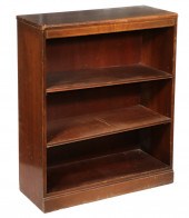 1930S MAHOGANY OPEN BOOKCASE E