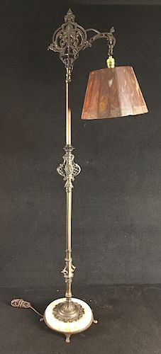 1930'S ONYX AND FIGURAL BRONZE