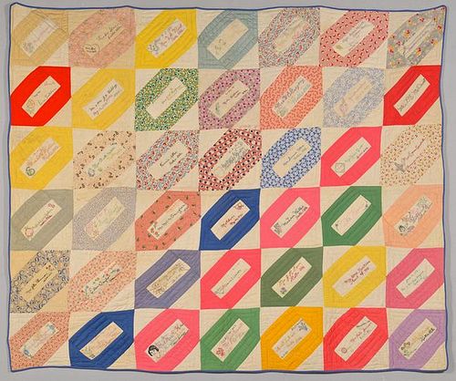 1931 AUTOGRAPH QUILT, TENN. AND