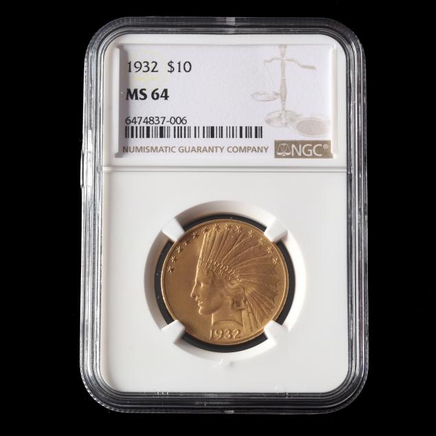 1932 $10 INDIAN HEAD GOLD EAGLE,