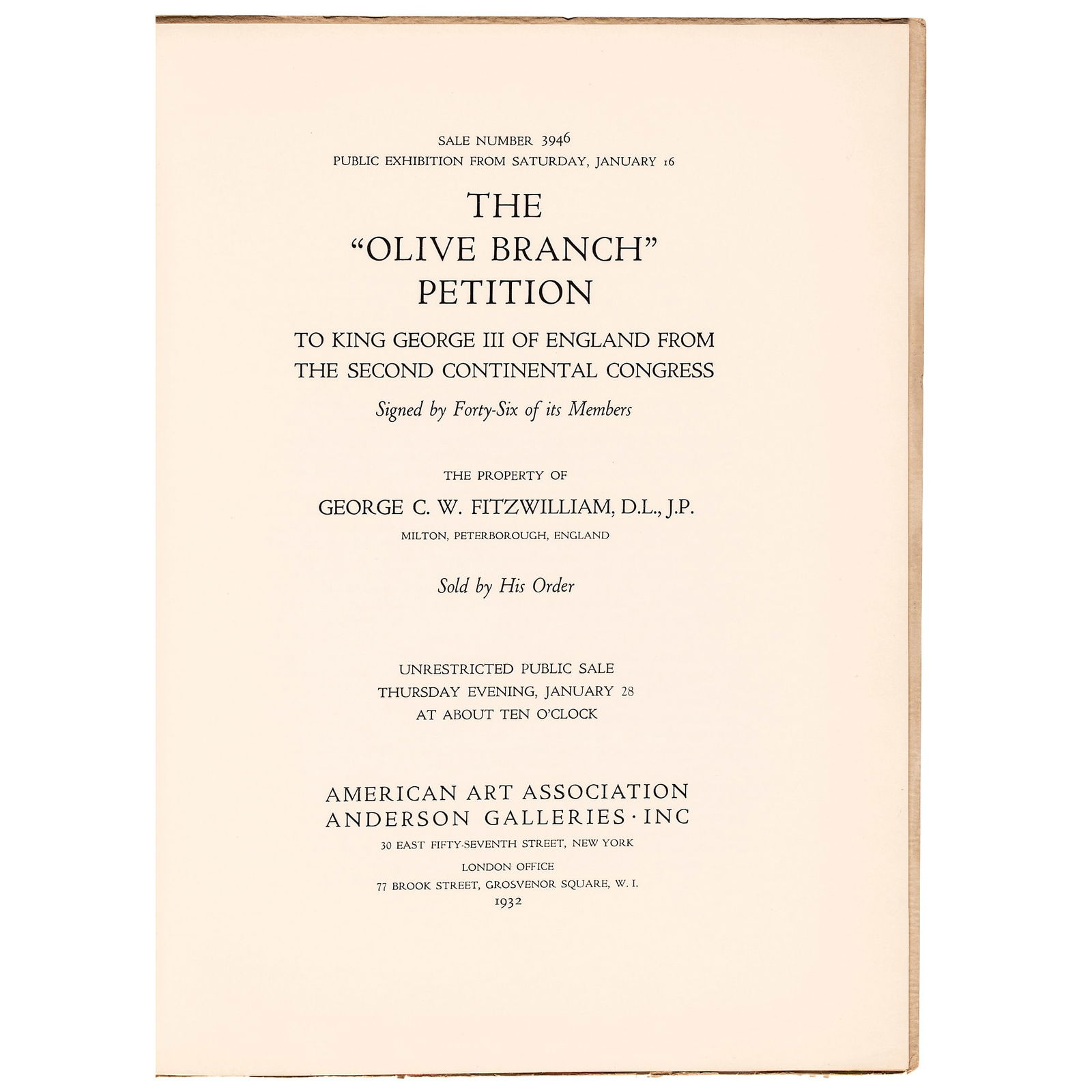 1932 HISTORIC, THE OLIVE BRANCH