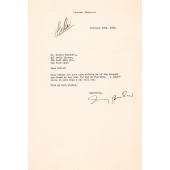1932 TYPED LETTER BOLDLY SIGNE