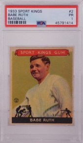 1933 SPORT KINGS BABE RUTH #2