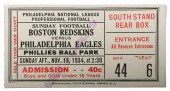 1934 Football Ticket Stub Bost