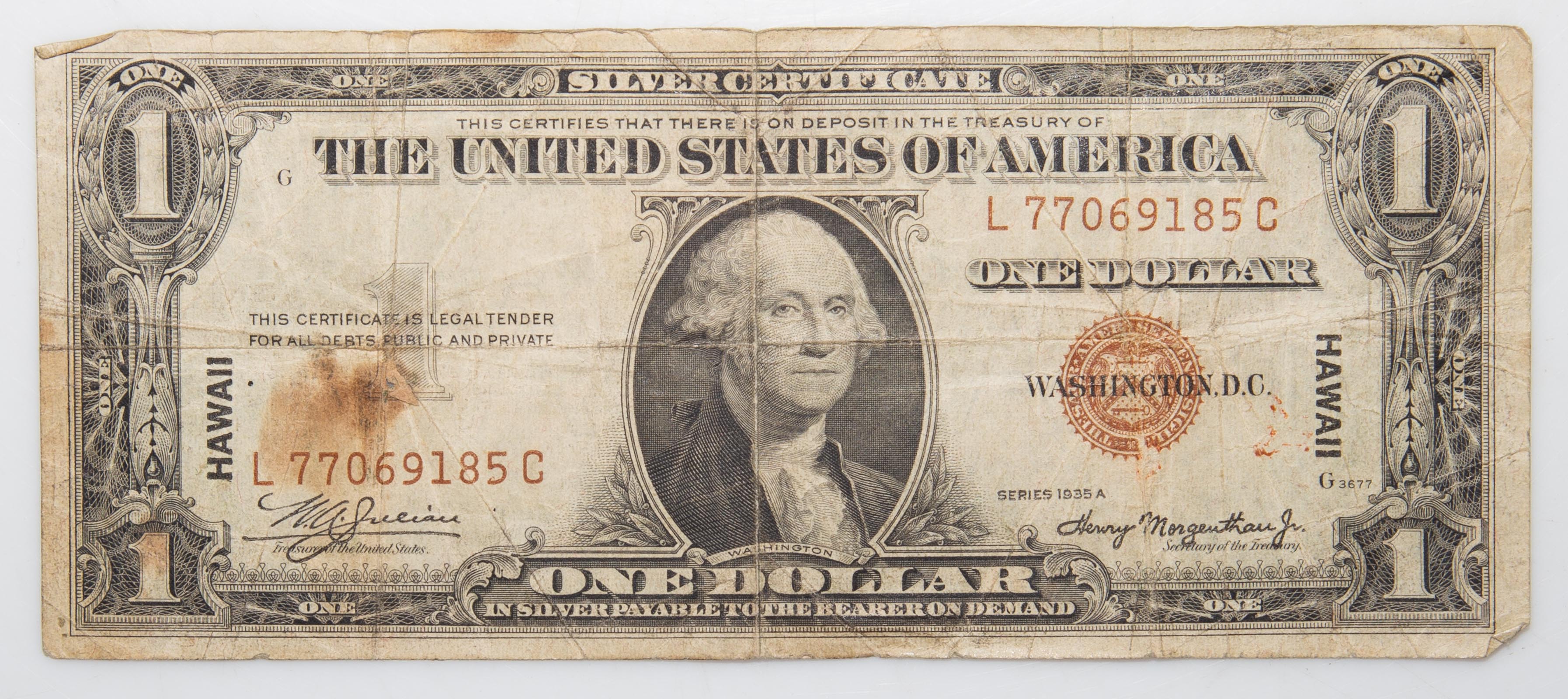 1935A $1 SILVER CERTIFICATE