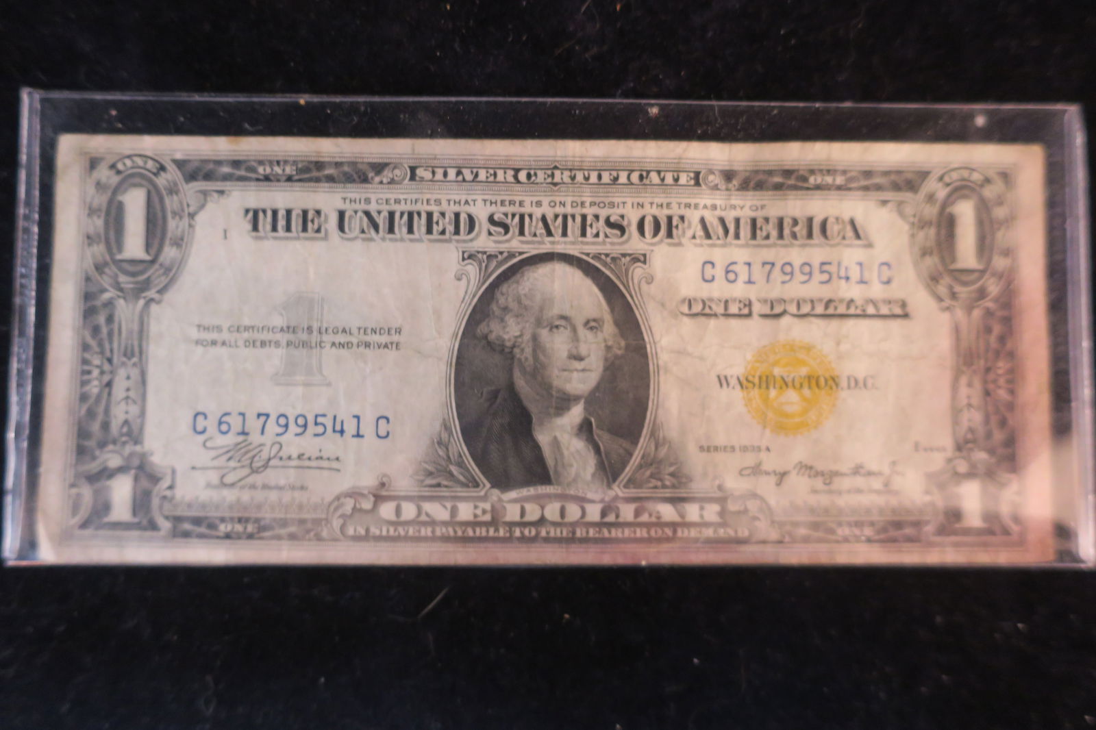 1935A YELLOW SEAL DOLLAR