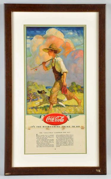 1937 Coca-Cola Calendar.  Matted
