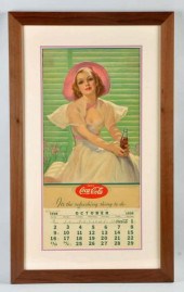 1938 Coca-Cola Calendar. <br /