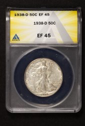 1938D WALKING LIBERTY HALF DOL