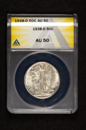 1938D WALKING LIBERTY HALF DOL