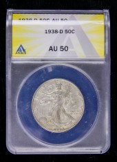 1938D WALKING LIBERTY HALF DOL