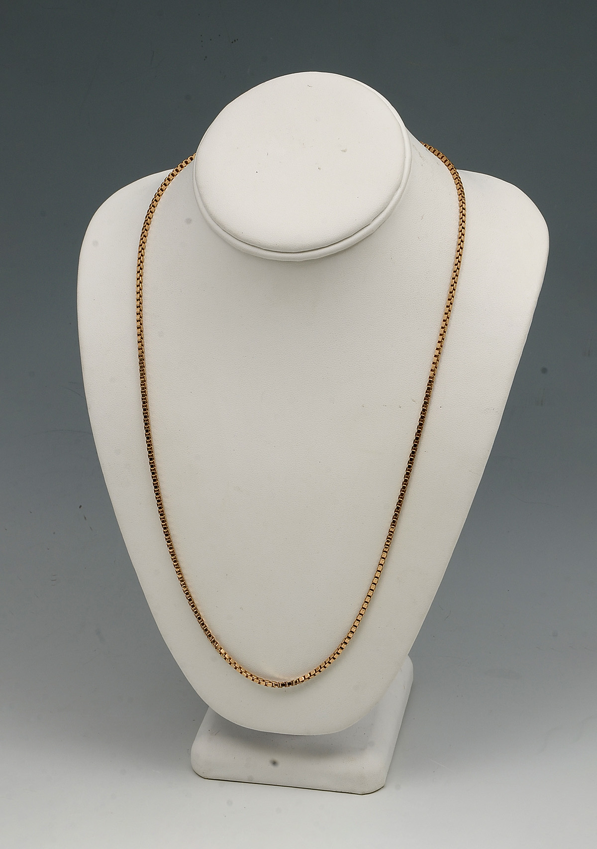 19.4 GRAM 14K BOX LINK NECKLACE: