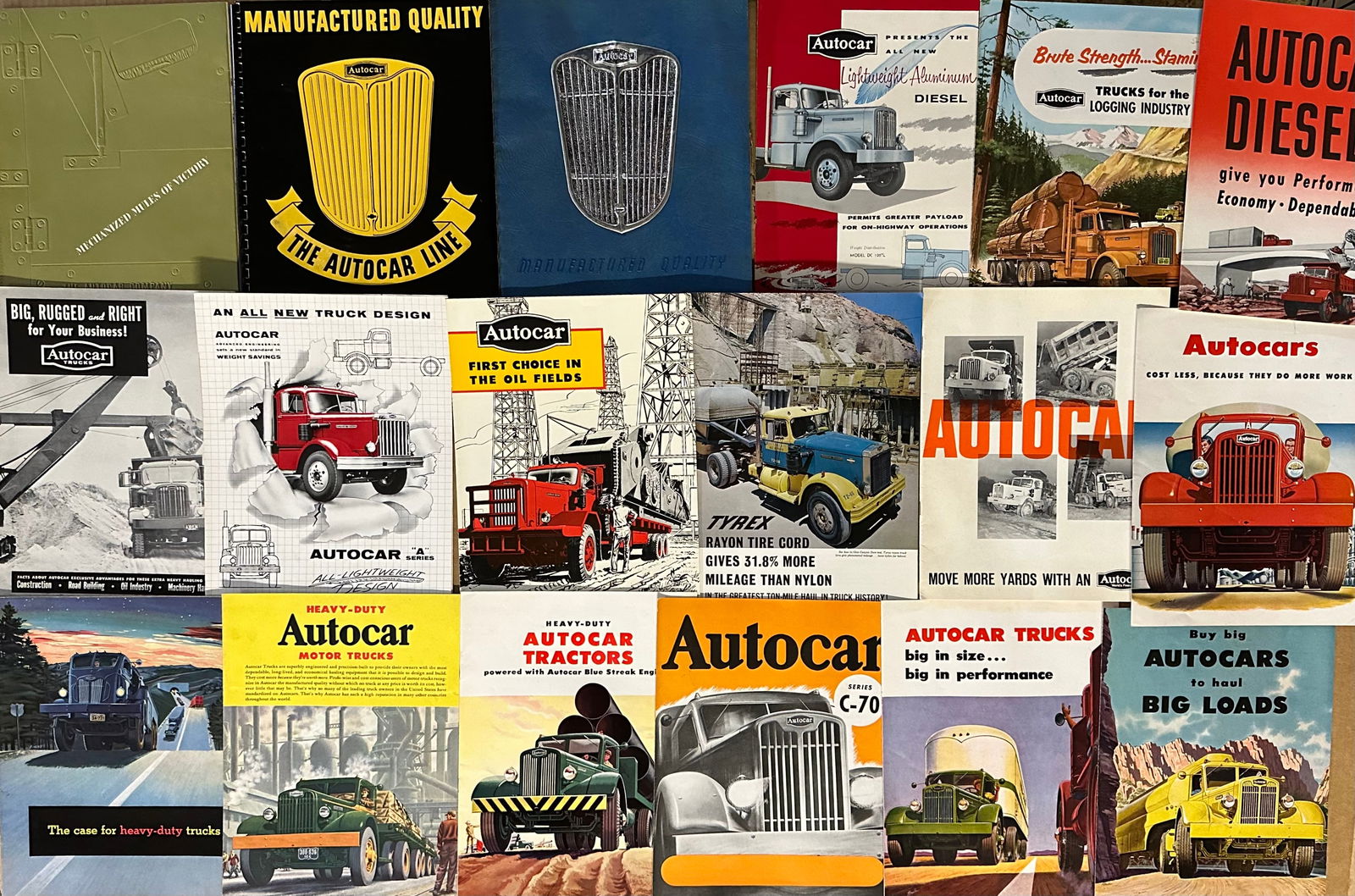 1940’S - 1960’S AUTOCAR BROCHURES -