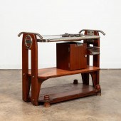 1940S CHRISTOFLE SILVER & WOOD