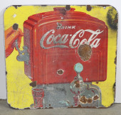 1940'S DOUBLE SIDED DRINK COCA