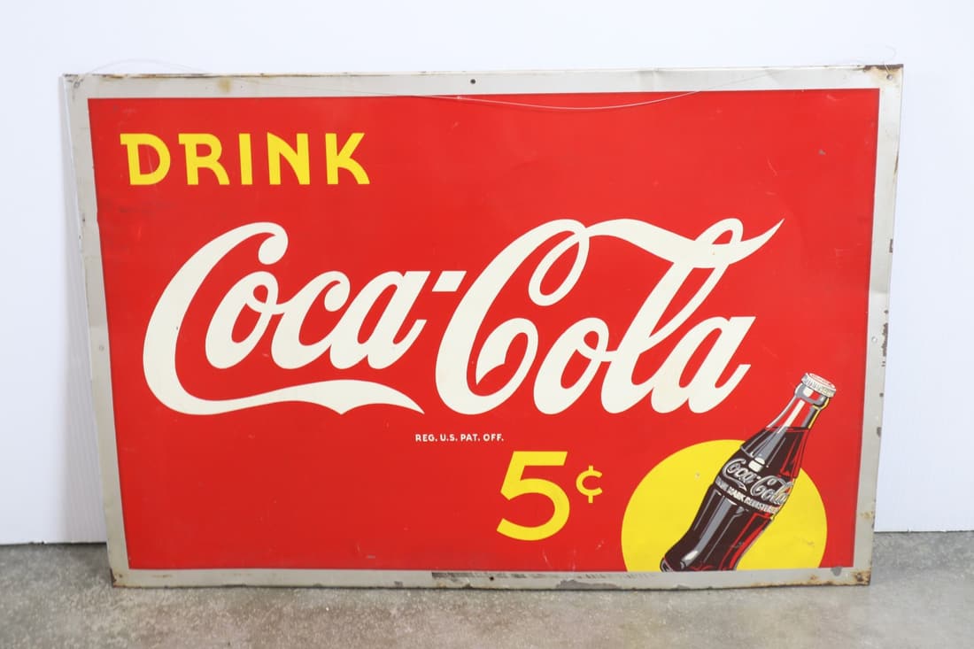 1940S DRINK COCA-COLA FIVE CENTS