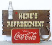 1940'S DRINK COCA COLA HERE'S